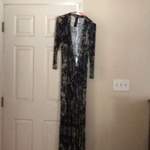 Multi colored wrap dress